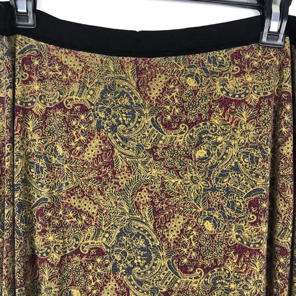 Free People Paisley Boho Maxi Skirt Side Slit S - Picture 9 of 9